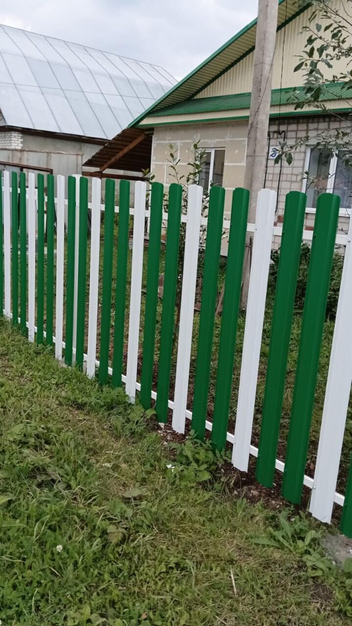 Забор из евроштакетника 10м RAL9003 Белый, RAL6029 Зеленая Мята фото 2 в Тамбове